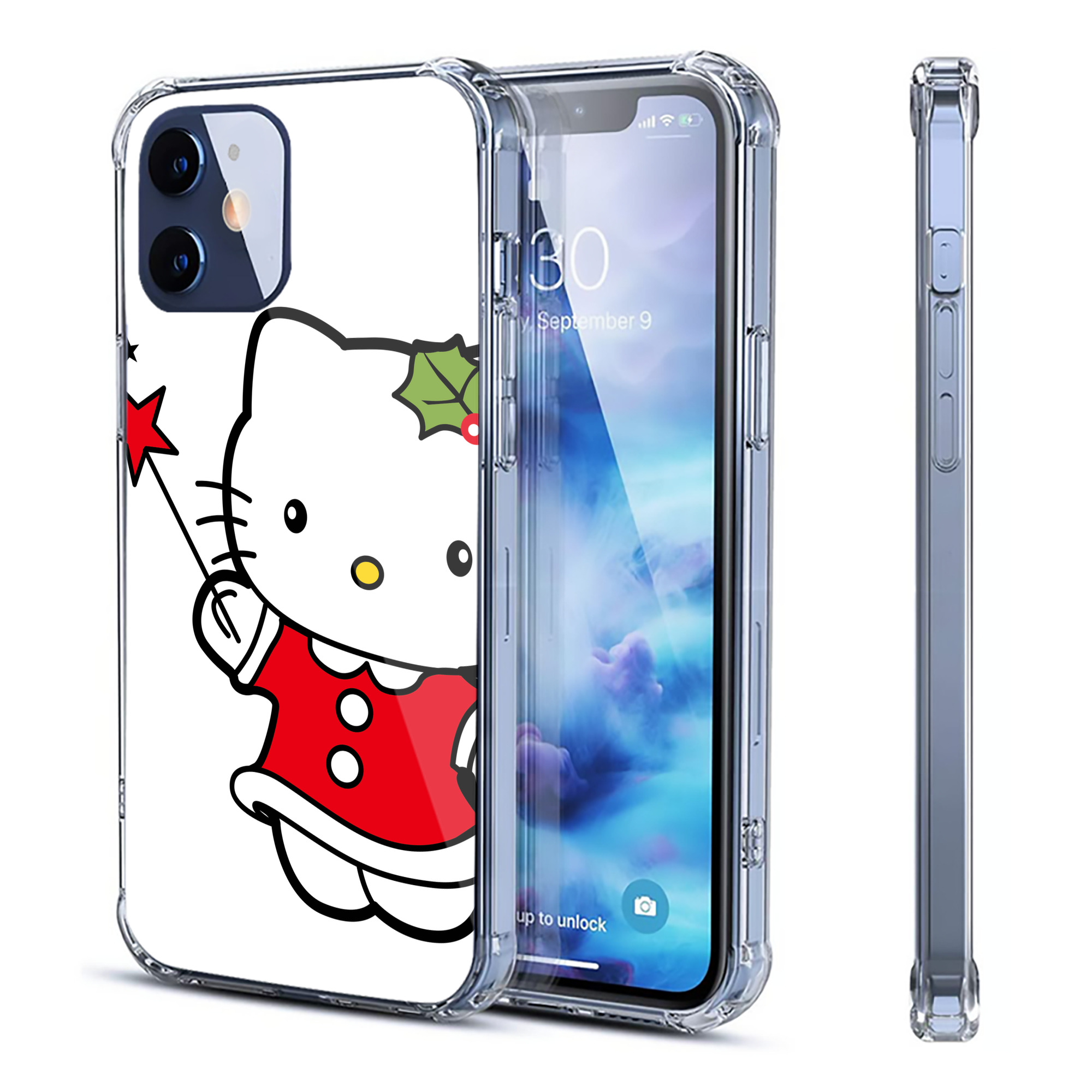 （画像用） Hello Kitty ハローキティ 【iPhone 12シリーズ対応】透明スマホケース（クリアソフトケース）